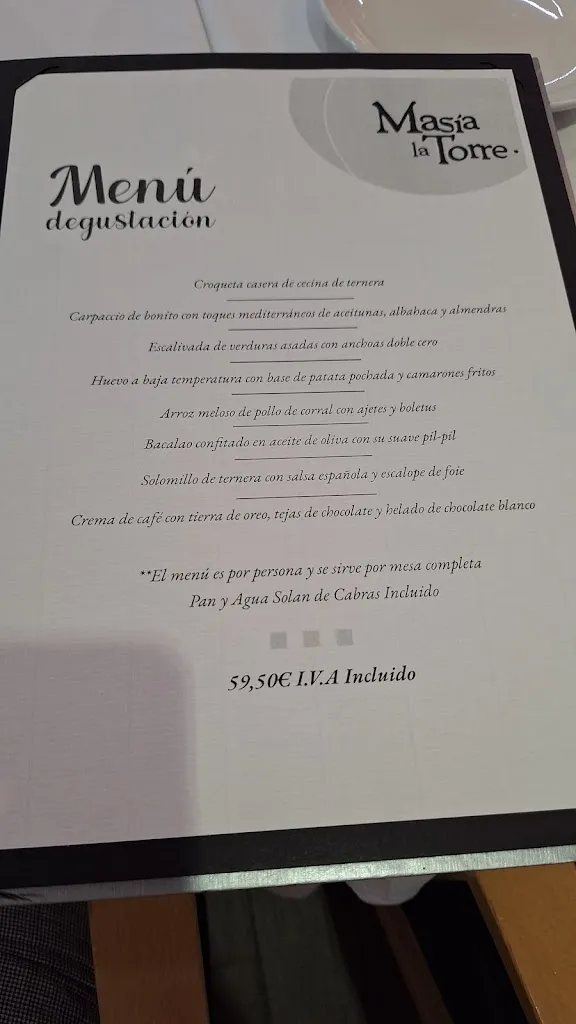 Menu_Hotel Masía La Torre_Provincia de Teruel_image_4