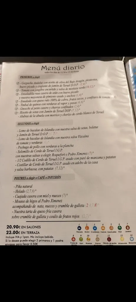 Menu_Restaurante-Café 1900 Teruel_Provincia de Teruel_immagine_2