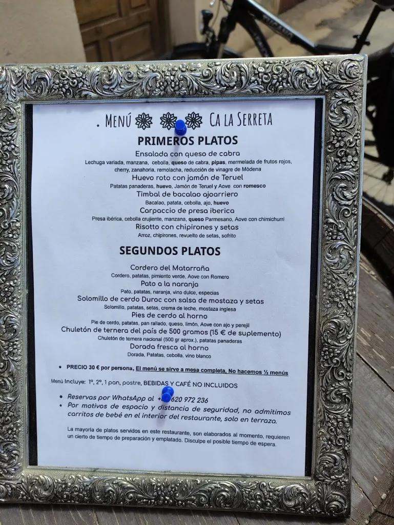 Menu_Restaurante y Casa Rural Ca la Serreta_Provincia de Teruel_image_4