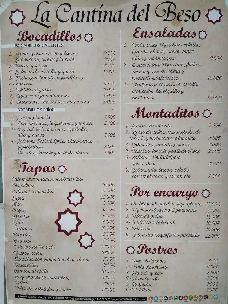 Menu_Restaurante La Cantina del Beso_Provincia de Teruel_immagine_2