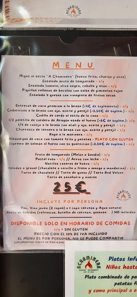 Menu_Restaurante A Chaminera_Sabiñánigo_image_4