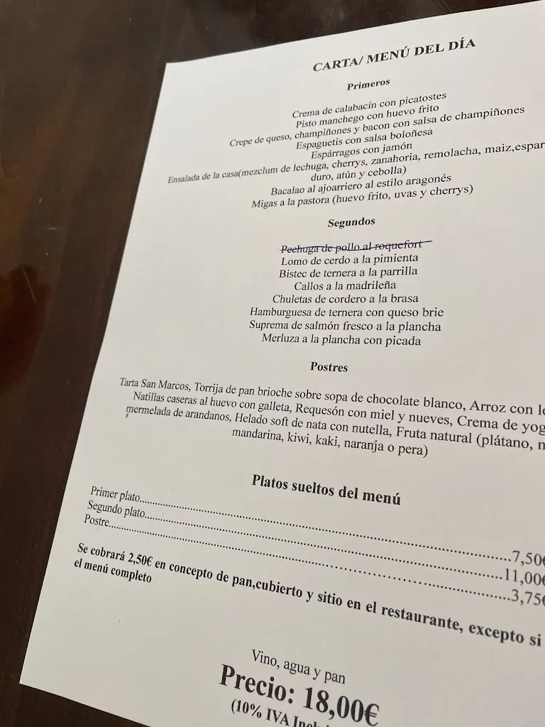 Menu_Bar Restaurante Sabiñánigo Camp_Sabiñánigo_image_1