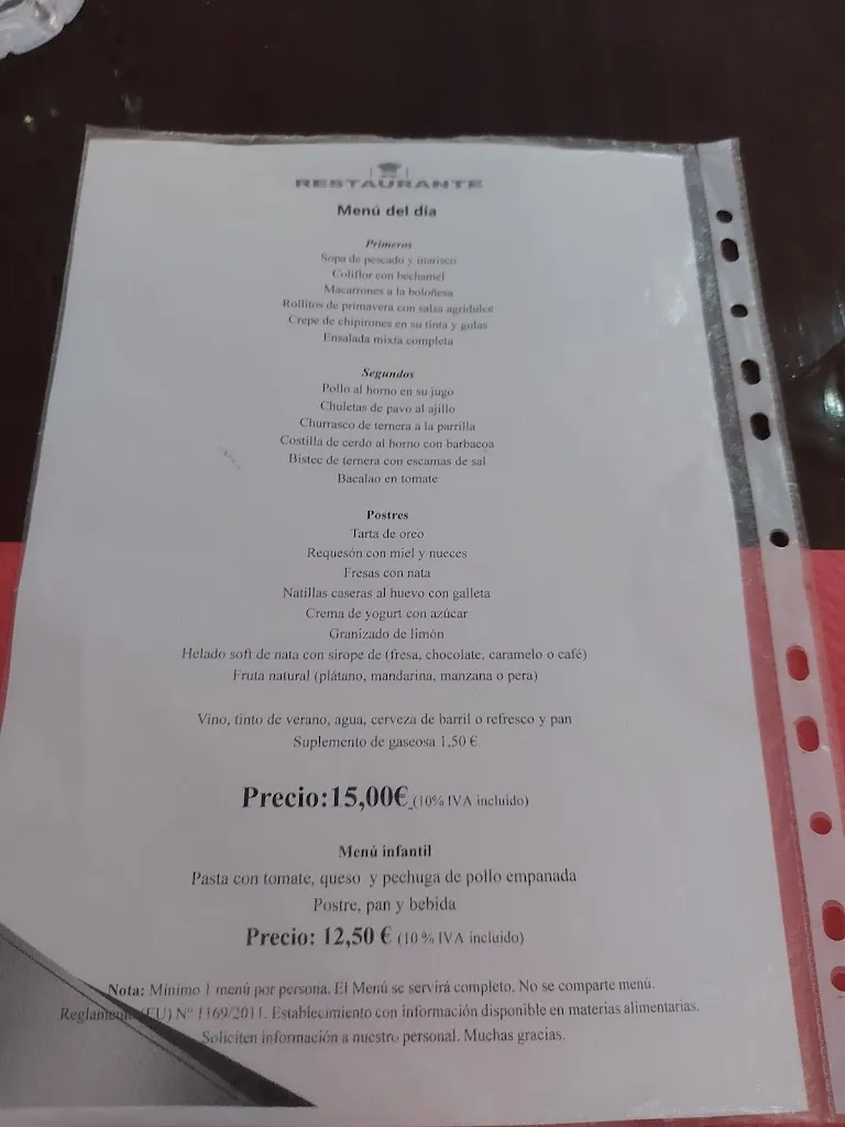 Menu_Bar Restaurante Sabiñánigo Camp_Sabiñánigo_image_4