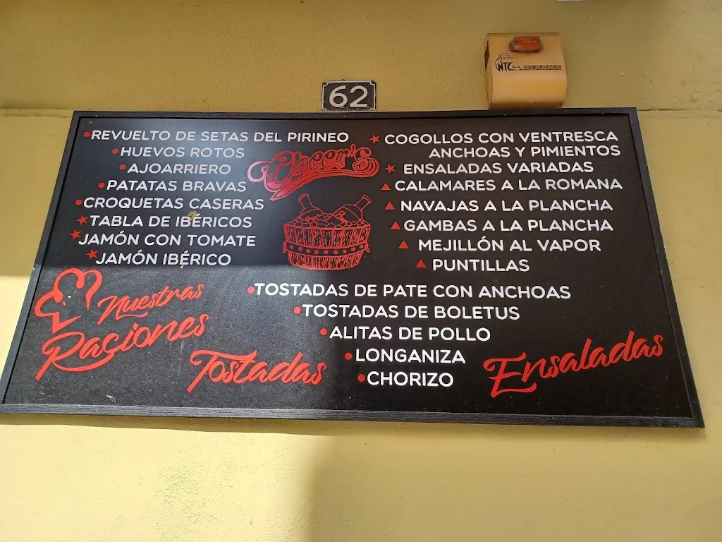 Menu_Bar Cheers_Sabiñánigo_image_1