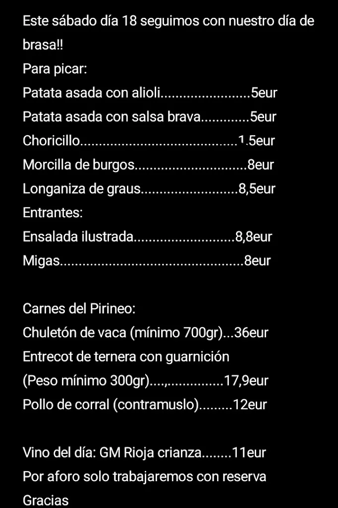 Menu_La Cabaña Bar Merendero_Valle de Bardají_image_4