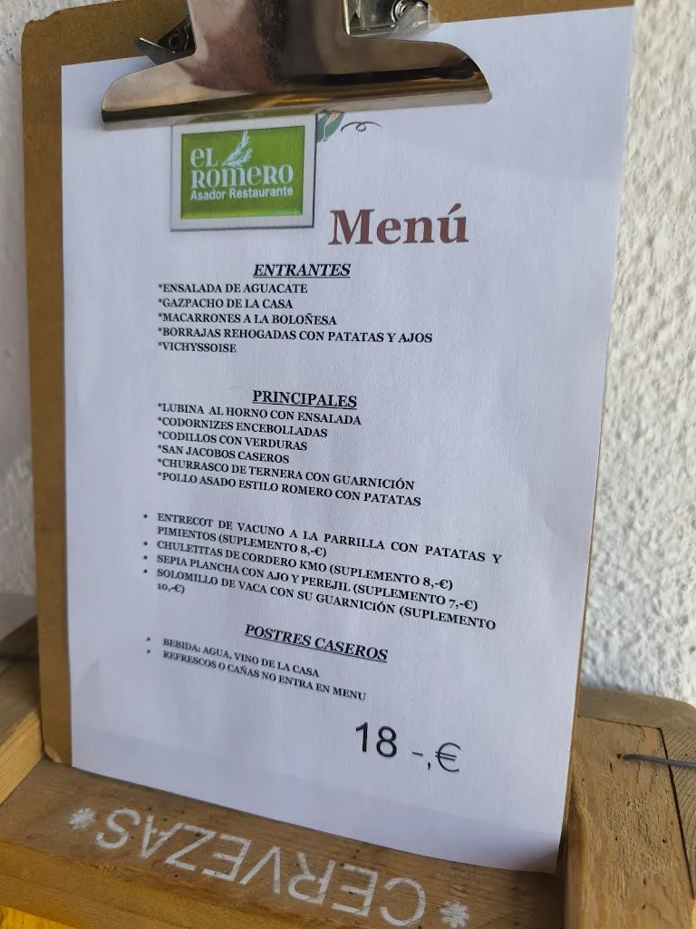 Menu_Restaurante-Asador El Romero_Valle de Lierp_image_4