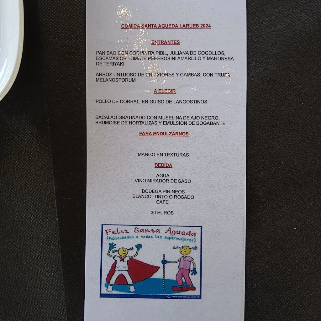 Menu_Molino de Larués_Valle de Lierp_image_1