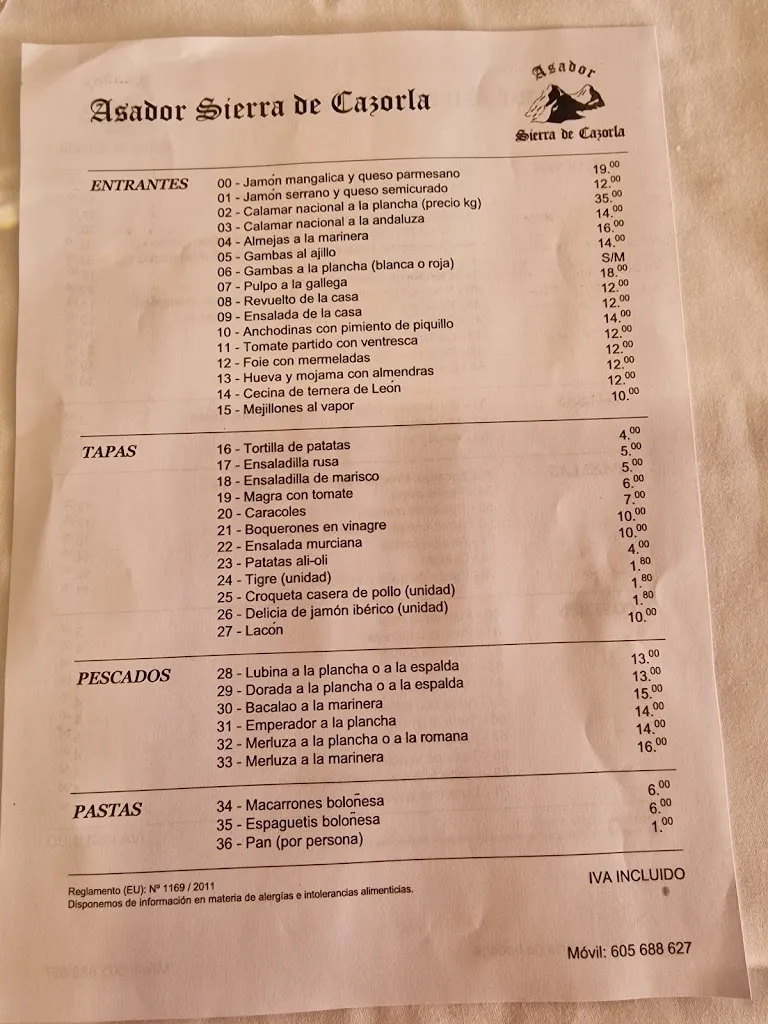 Menu_Asador Sierra de Cazorla_Torre la Ribera_image_1