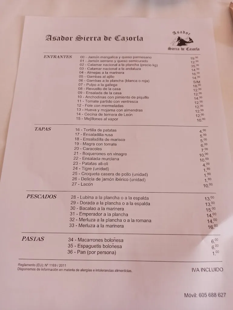 Menu_Asador Sierra de Cazorla_Torre la Ribera_image_2