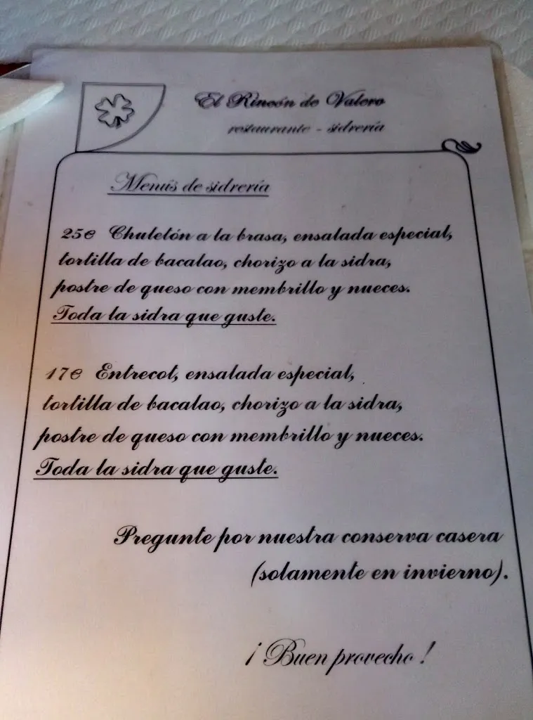 Menu_El Rincón de Valero_Yebra de Basa_image_2