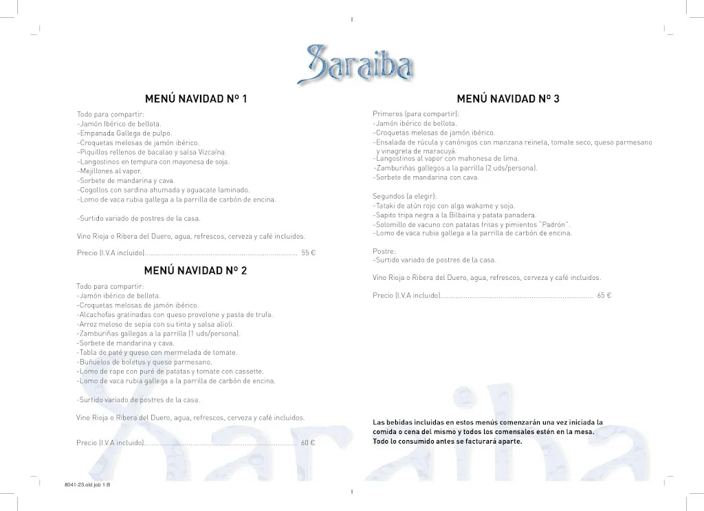 Menu_Saraiba - Restaurante Gallego Madrid_Yésero_image_4