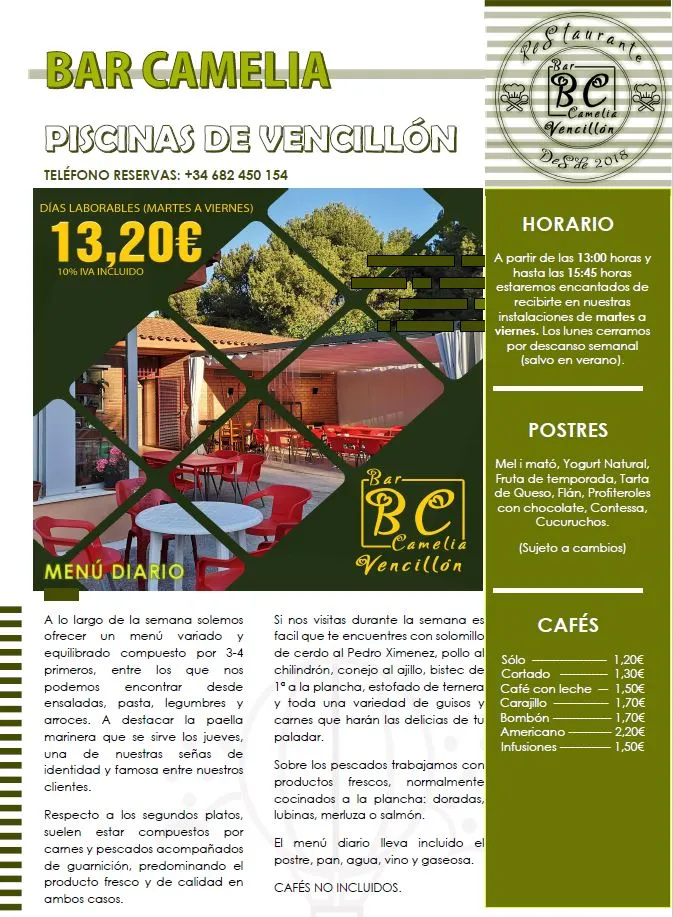 Menu_Bar Restaurante Camelia - Piscinas de Vencillón_Vencillón_image_3