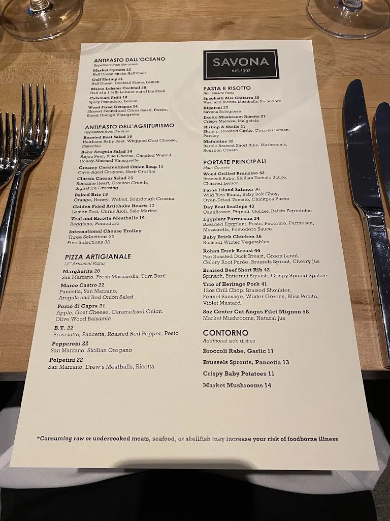 Menu_Savona Restaurant_Villanova_image_1