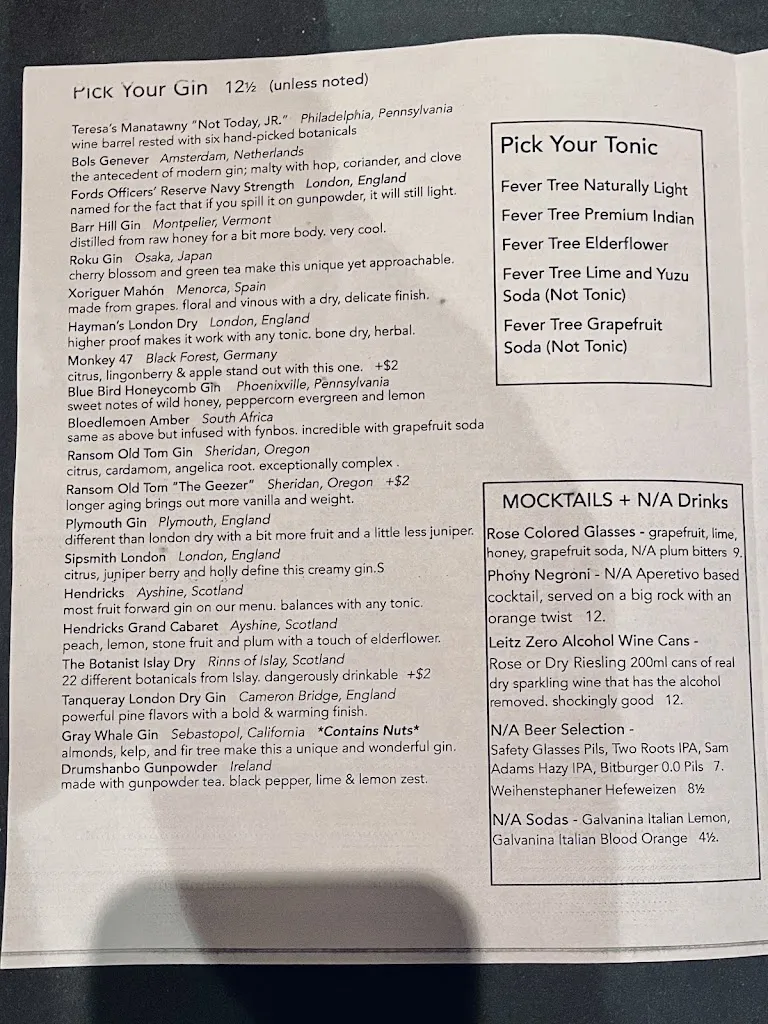 Menu_Teresa's Cafe and Next Door_Villanova_image_2