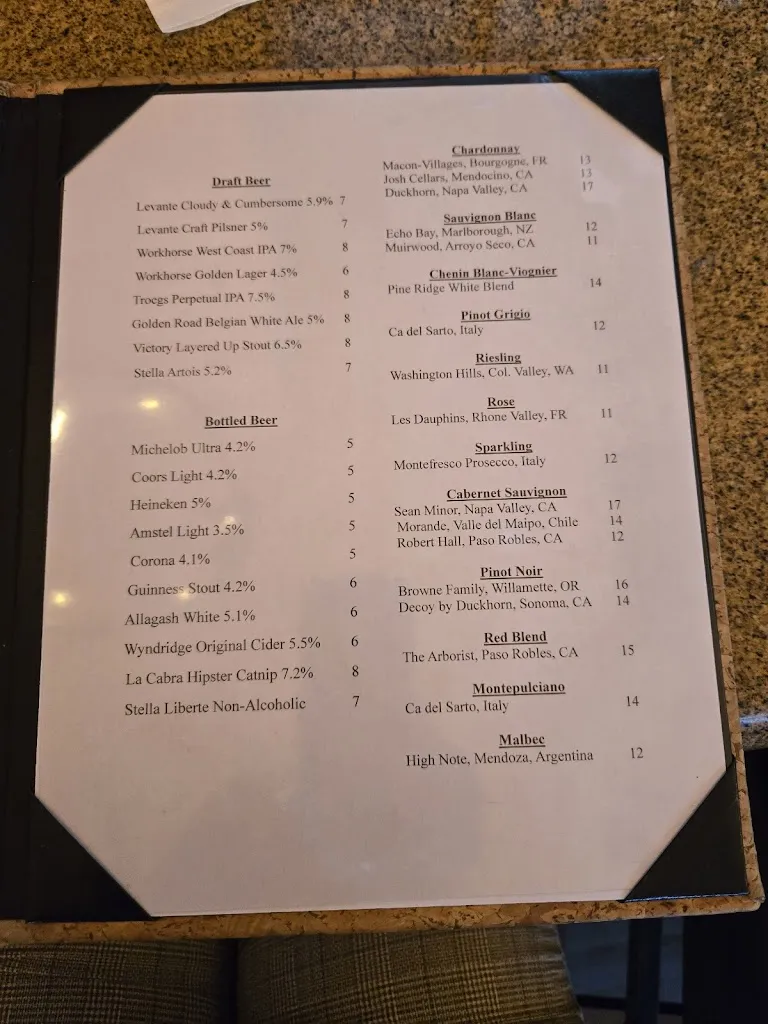 Menu_333 Belrose Bar & Grill_Villanova_image_1