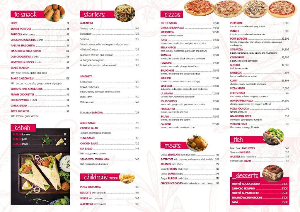 Menu_La Bella Napoli Alaior_Alaior_image_1