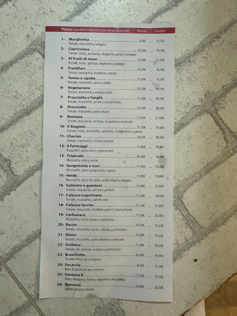 Menu_Pizzeria La Fontana II_Alaior_image_1