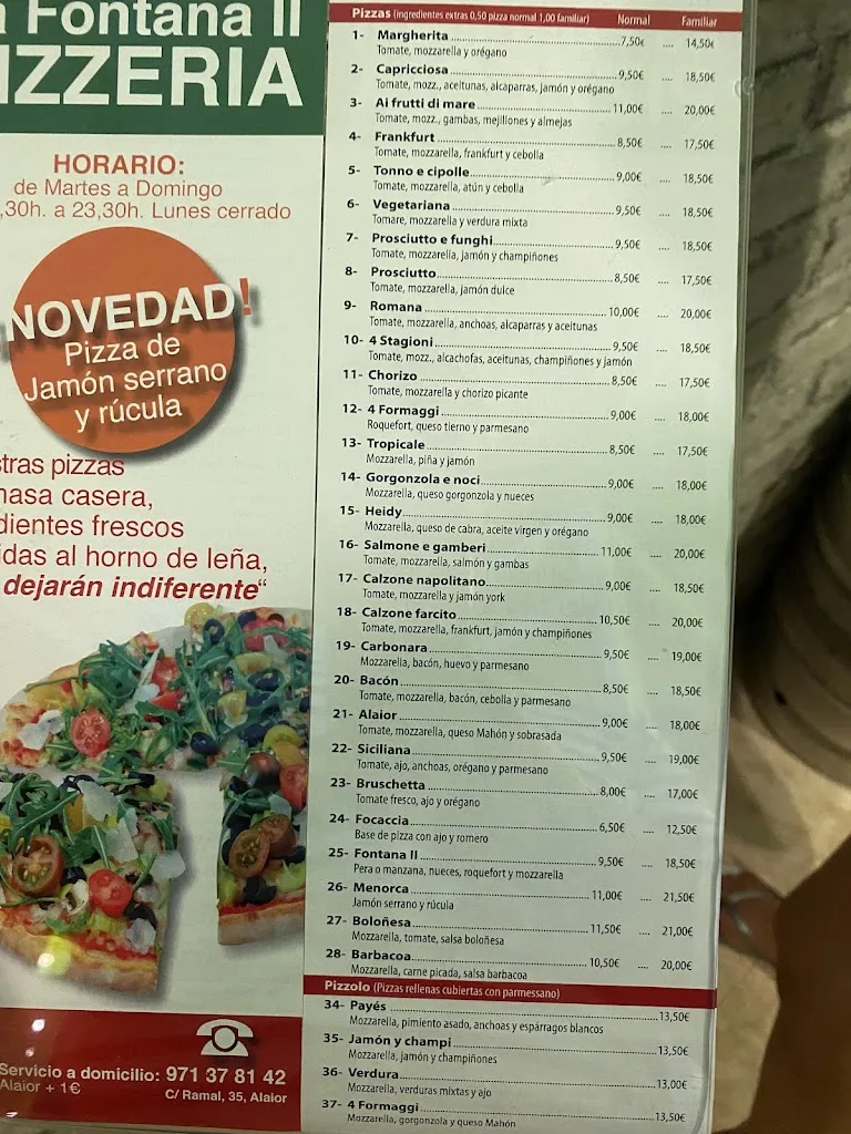 Menu_Pizzeria La Fontana II_Alaior_image_2