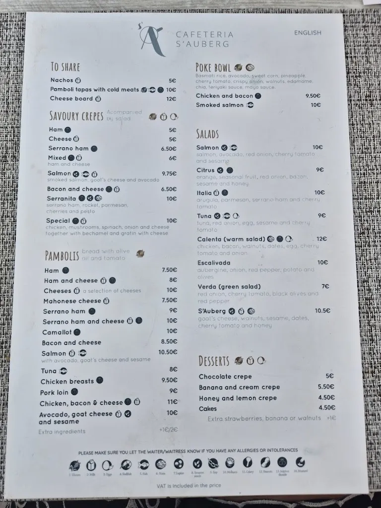 Menu_Cafeteria S'Auberg_Ariany_image_1