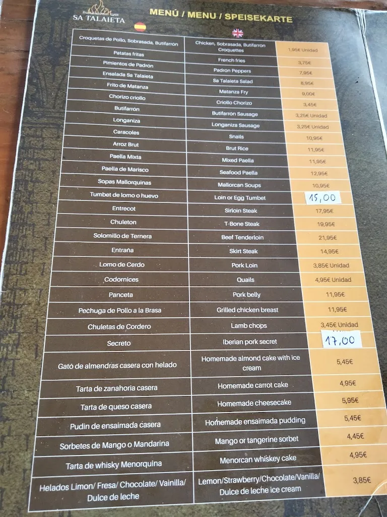 Menu_Restaurant la Talaieta_Algaida_image_2
