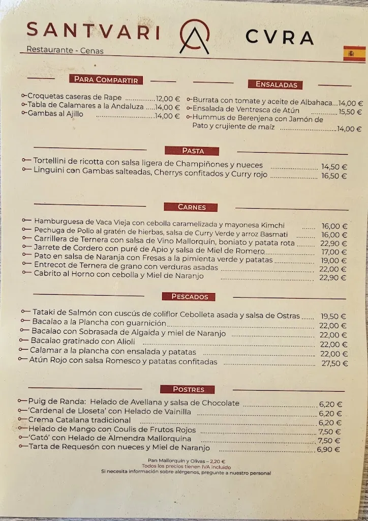 Menu_Restaurant Santuari de Cura_Algaida_image_1