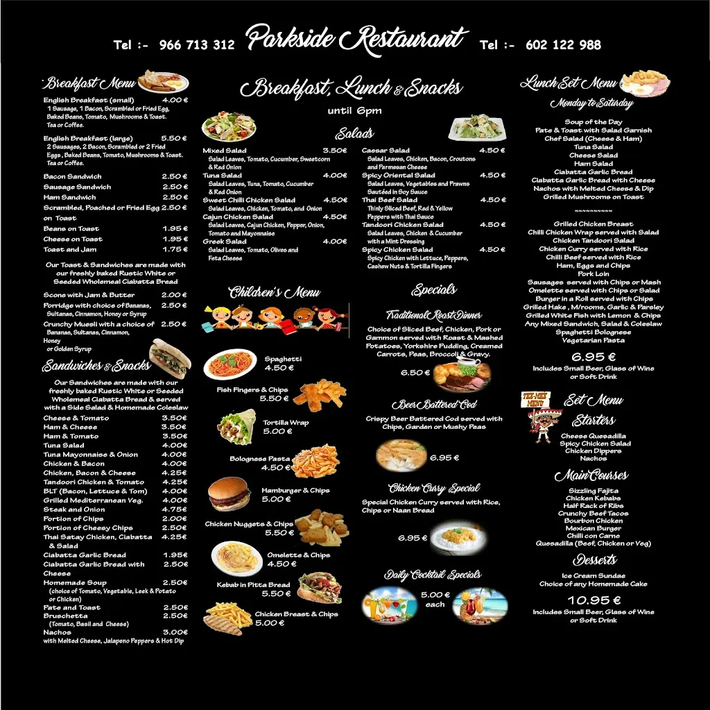 Menu_Parkside Restaurant_Benijofar_image_2