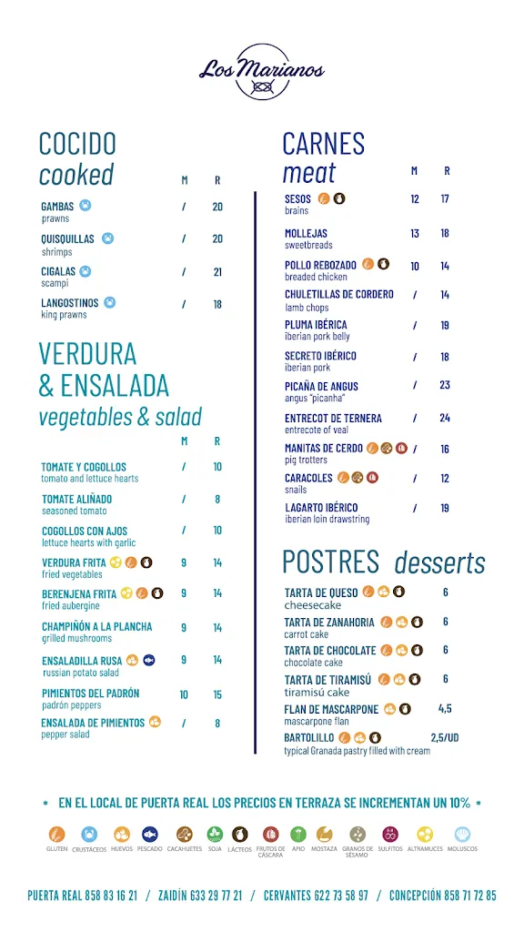 Menu_Los Marianos Zaidín_Zaidín_immagine_2