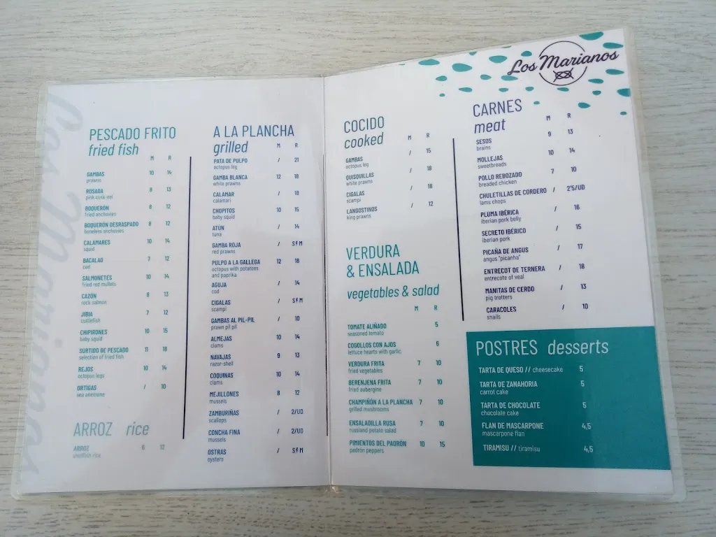 Menu_Los Marianos Zaidín_Zaidín_immagine_4