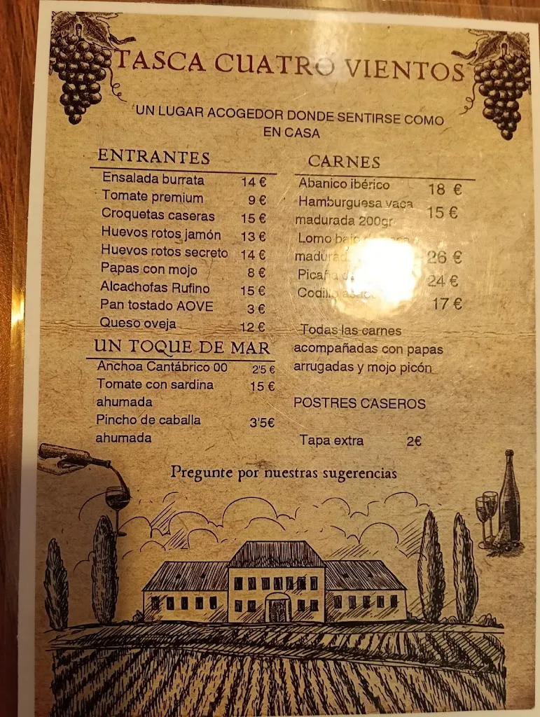 Menu_Tasca Cuatro Vientos_Zaidín_image_1