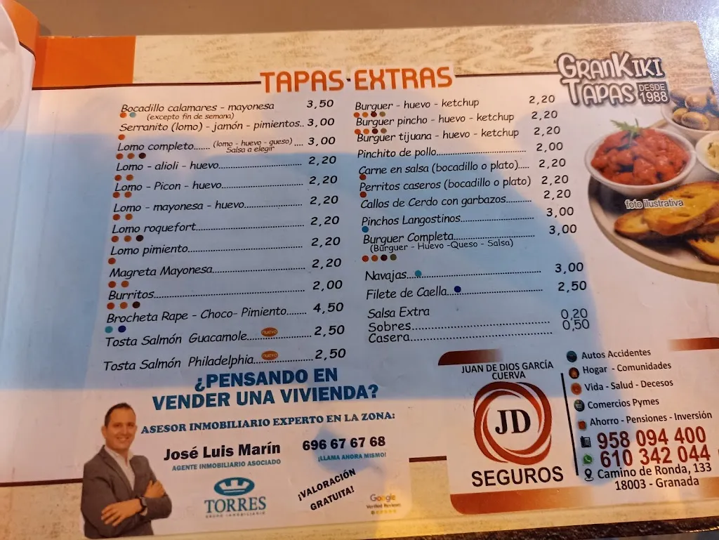 Menu_Gran Kiki Tapas_Zaidín_image_1