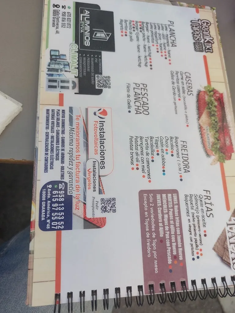 Menu_Gran Kiki Tapas_Zaidín_image_4