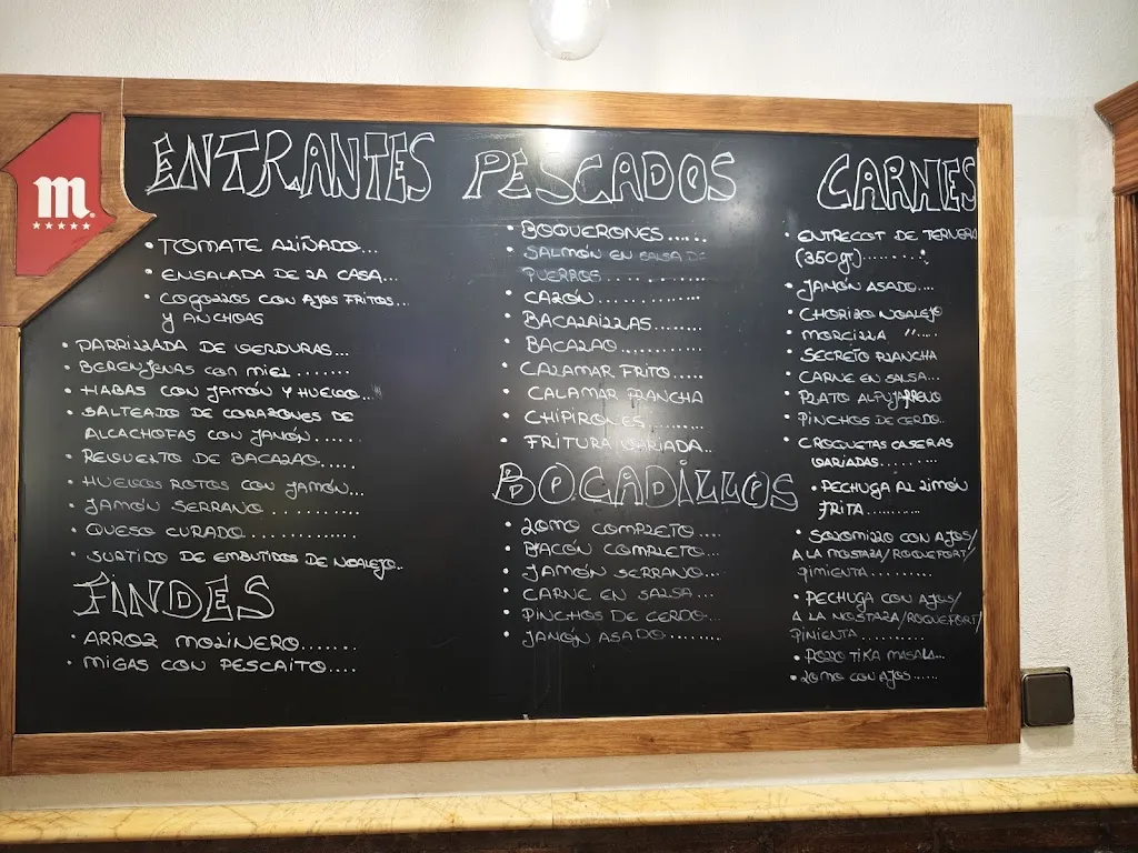 Menü_Bar Mesón Molinero_Zaidín_Bild_1