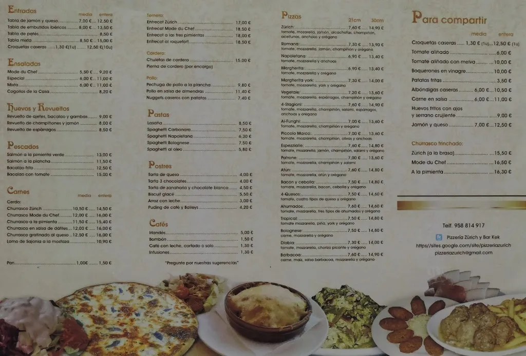 Menu_Restaurante Pizzería Zurich_Zaidín_image_3