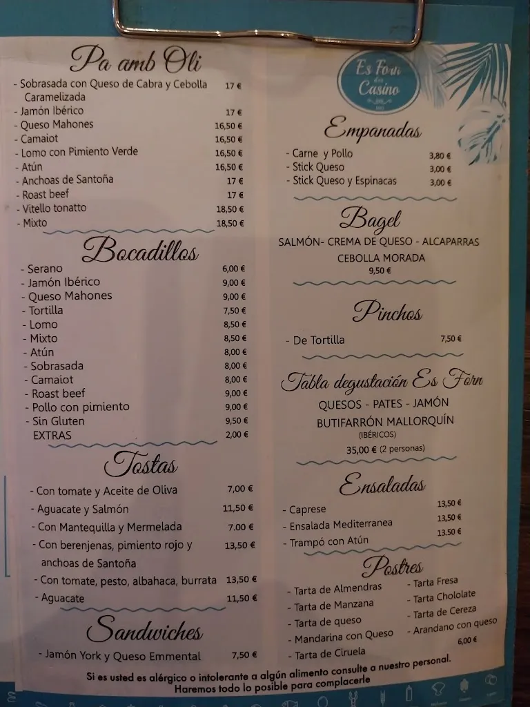 Menu_El Forn del Casino _Banyalbufar_immagine_4