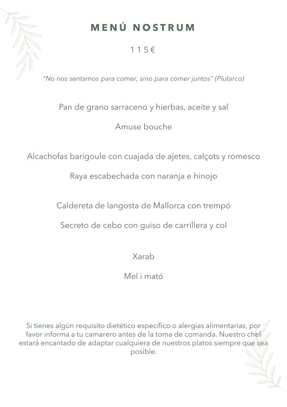 Menu_Sa Tafona at Son Bunyola_Banyalbufar_image_4