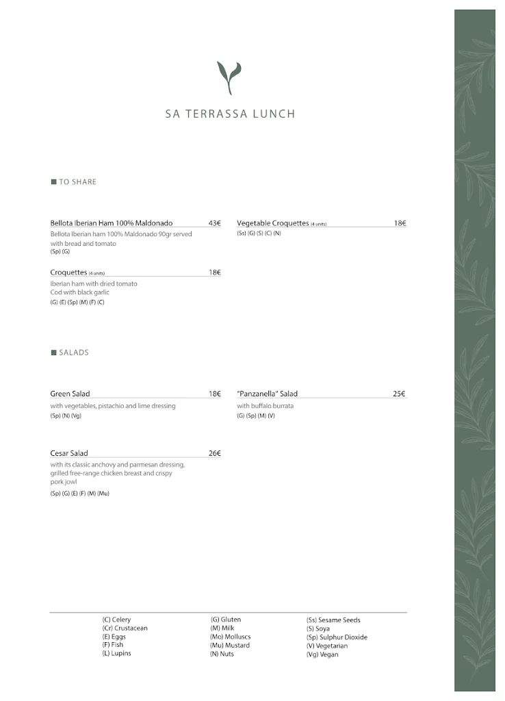 Menu_Sa Terrassa at Son Bunyola_Bunyola_image_4