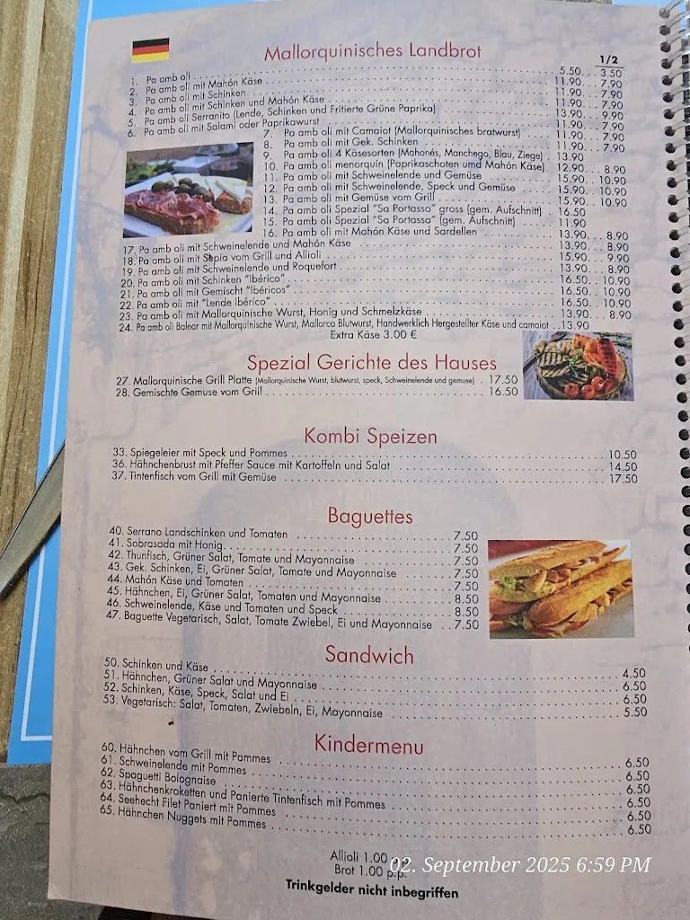 Menu_Sa Portassa_Alcúdia_image_1