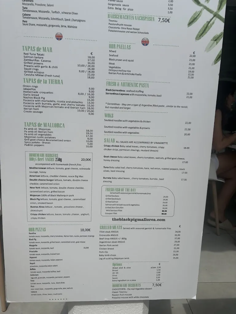 Menu_THE BLACK PIG_Alcúdia_image_1