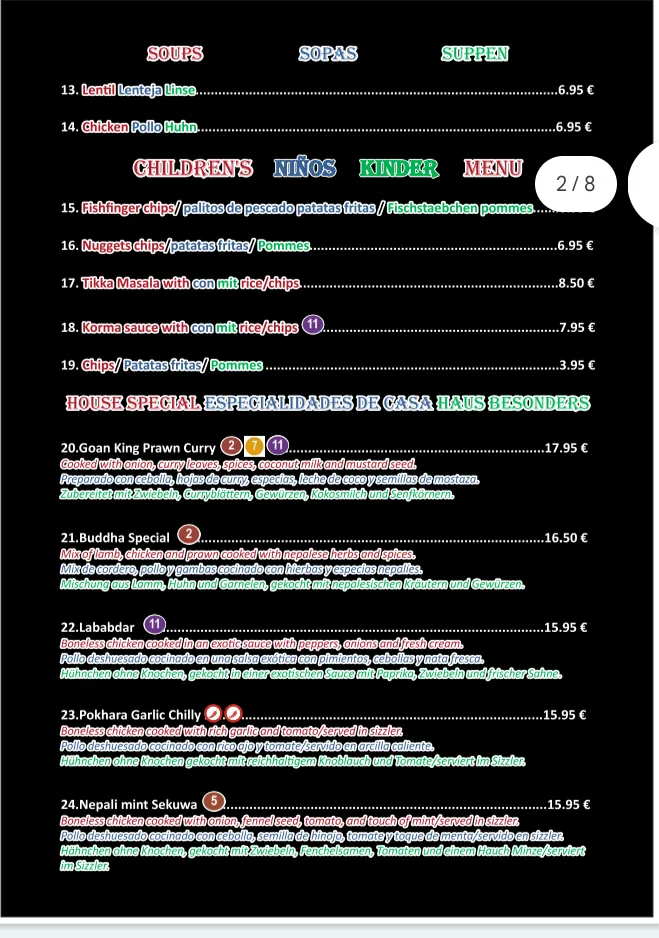 Menu_Buddha's eye Indian resturante_Alcúdia_image_2