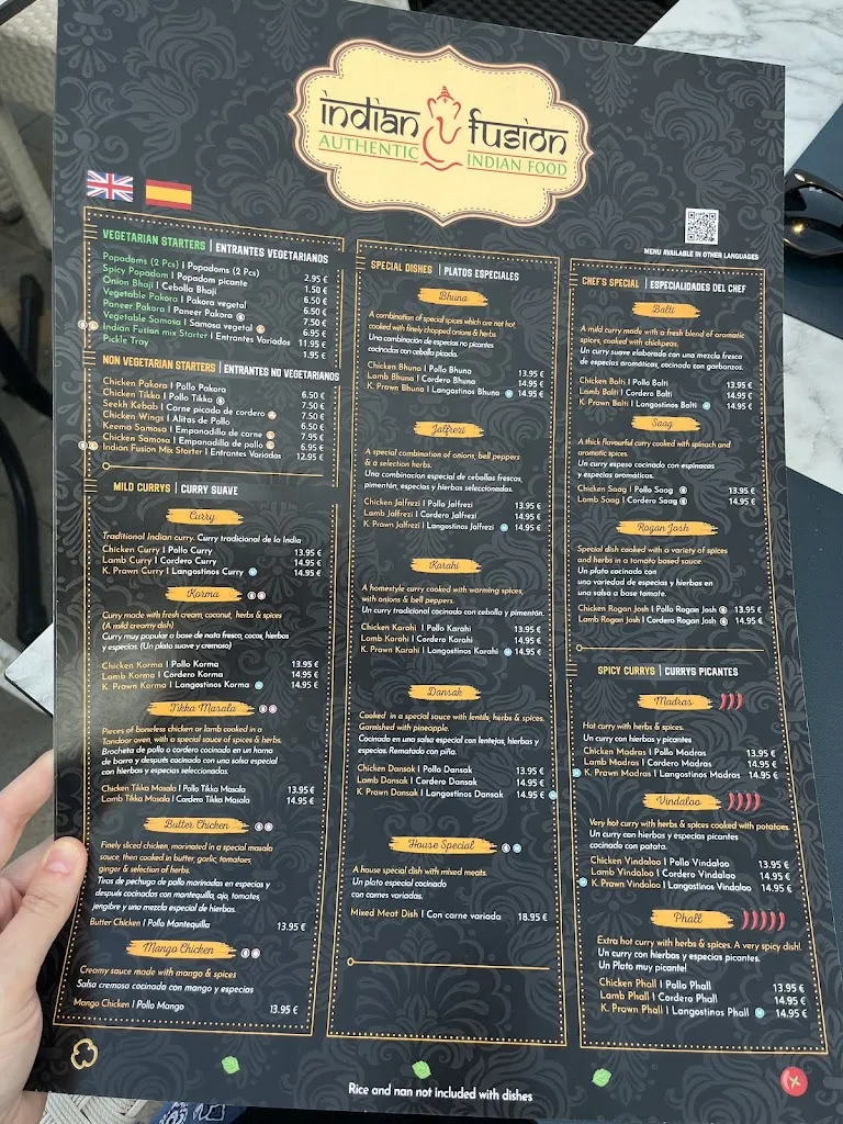 Menu_Indian Fusion | Restaurante indio en Alcudia_Alcúdia_image_2