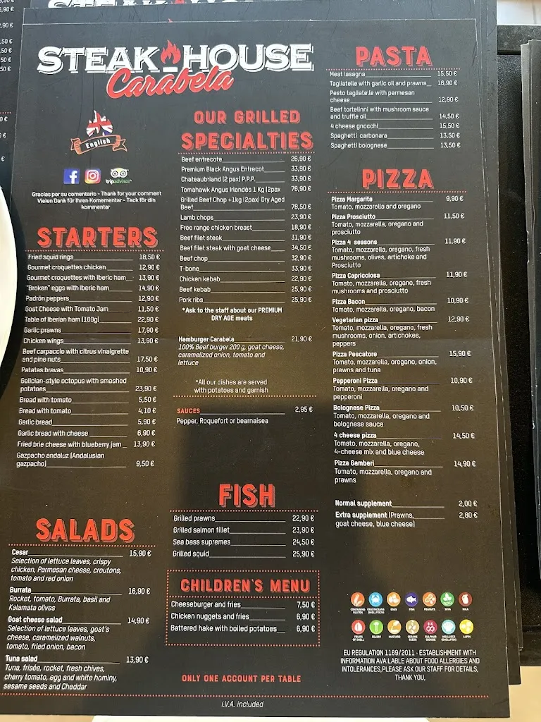 Menu_Steak House Carabela | Alcudia Restaurant_Alcúdia_image_1