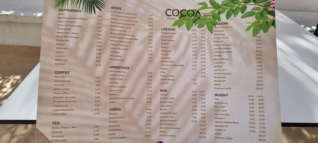 Menu_COCOA Restaurant / cocktails_Alcúdia_image_3