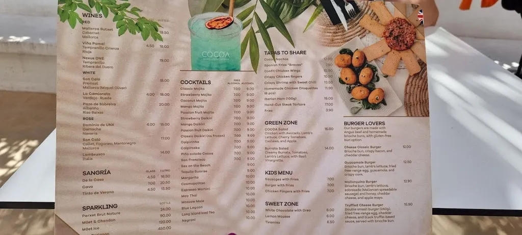 Menu_COCOA Restaurant / cocktails_Alcúdia_image_4