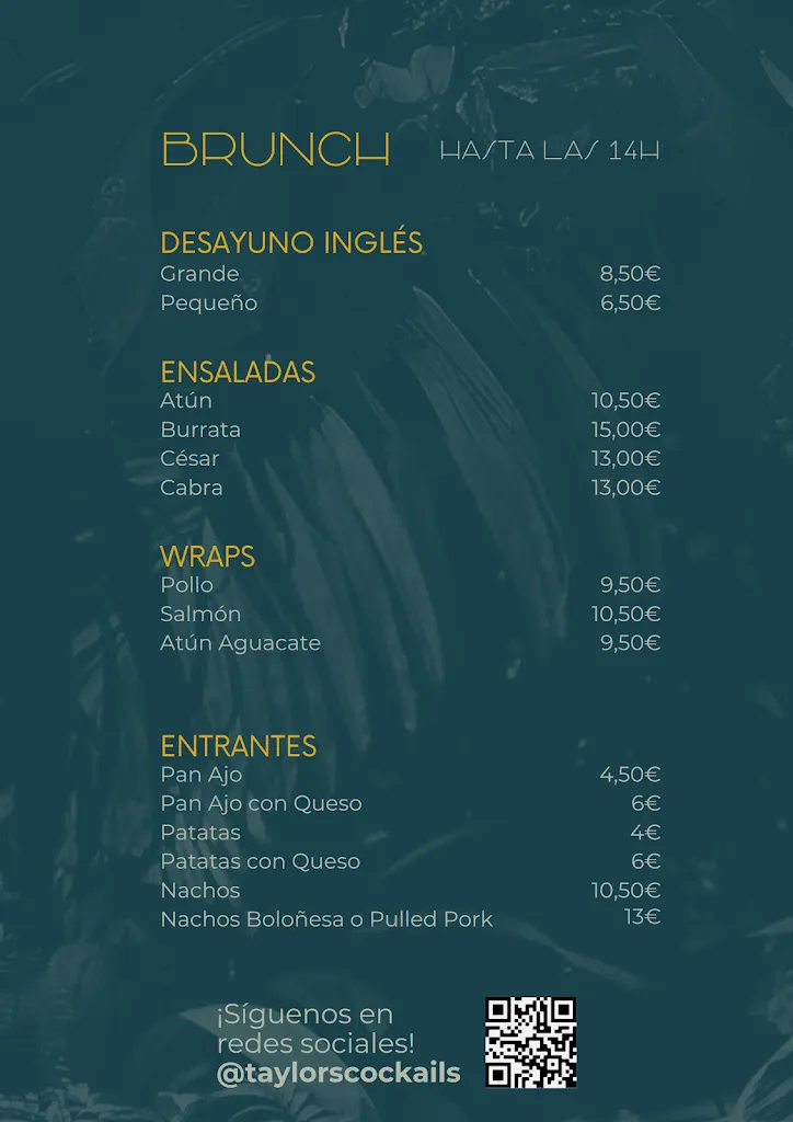 Menu_Taylor's Cocktail & Restaurant_Calvià_image_4