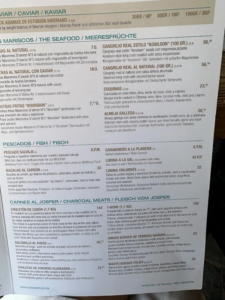 Menu_Beach Club Gran Folies_Andratx_image_1