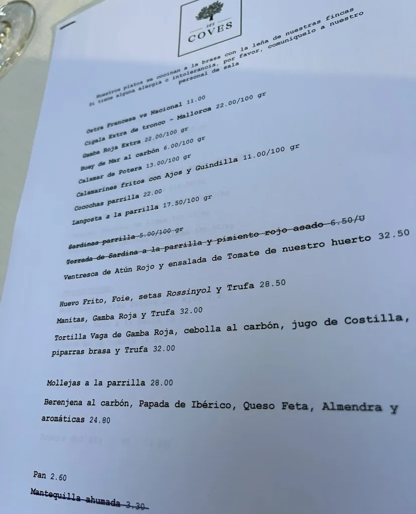 Menu_Ses Coves. Cafè & Grill_Campanet_immagine_1