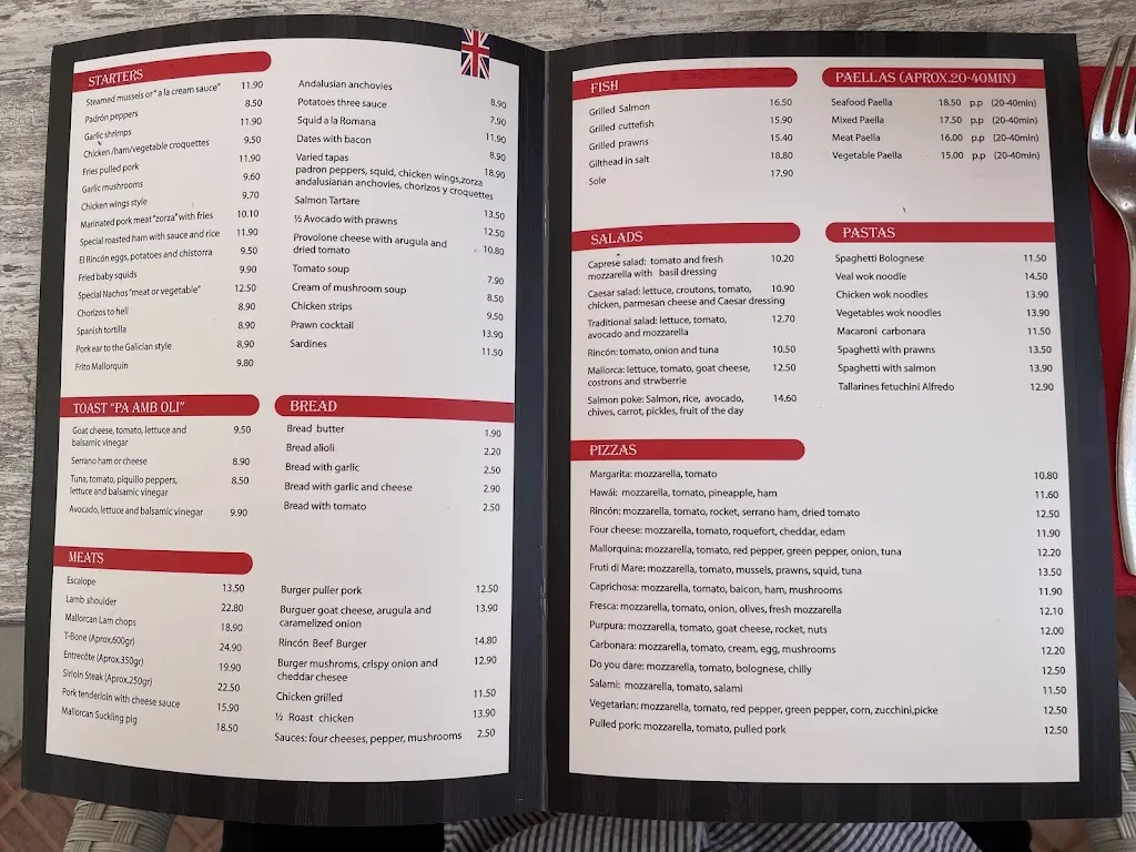 Menu_El Rincón_Cala d'Or_image_4