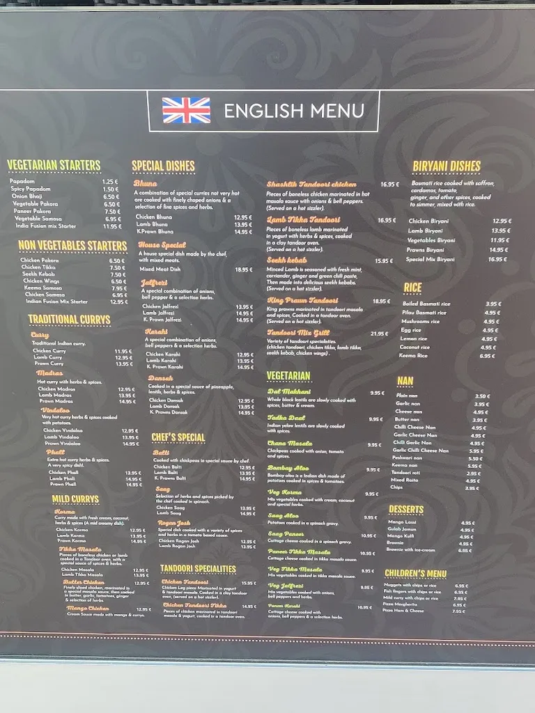 Menü_Indian Fusion Cala D'or_Cala d'Or_Bild_1