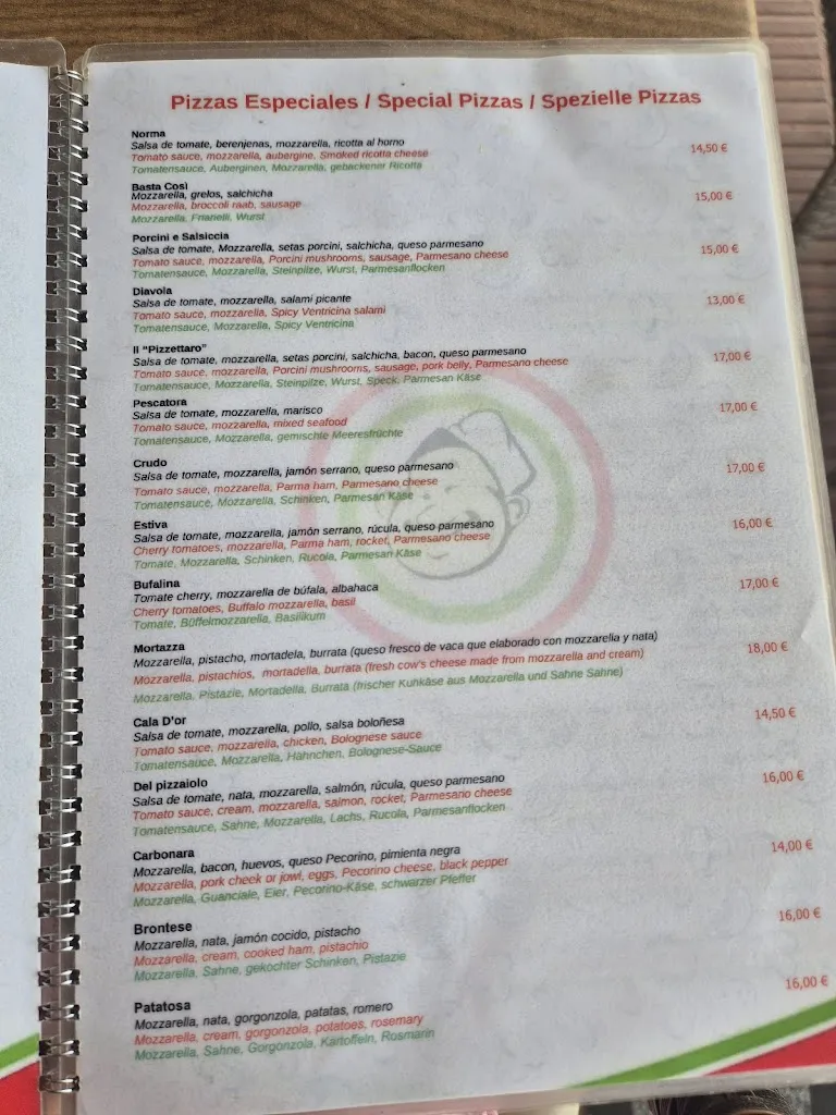 Menu_Il Pizzettaro Mallorca cala d'or_Cala d'Or_image_1