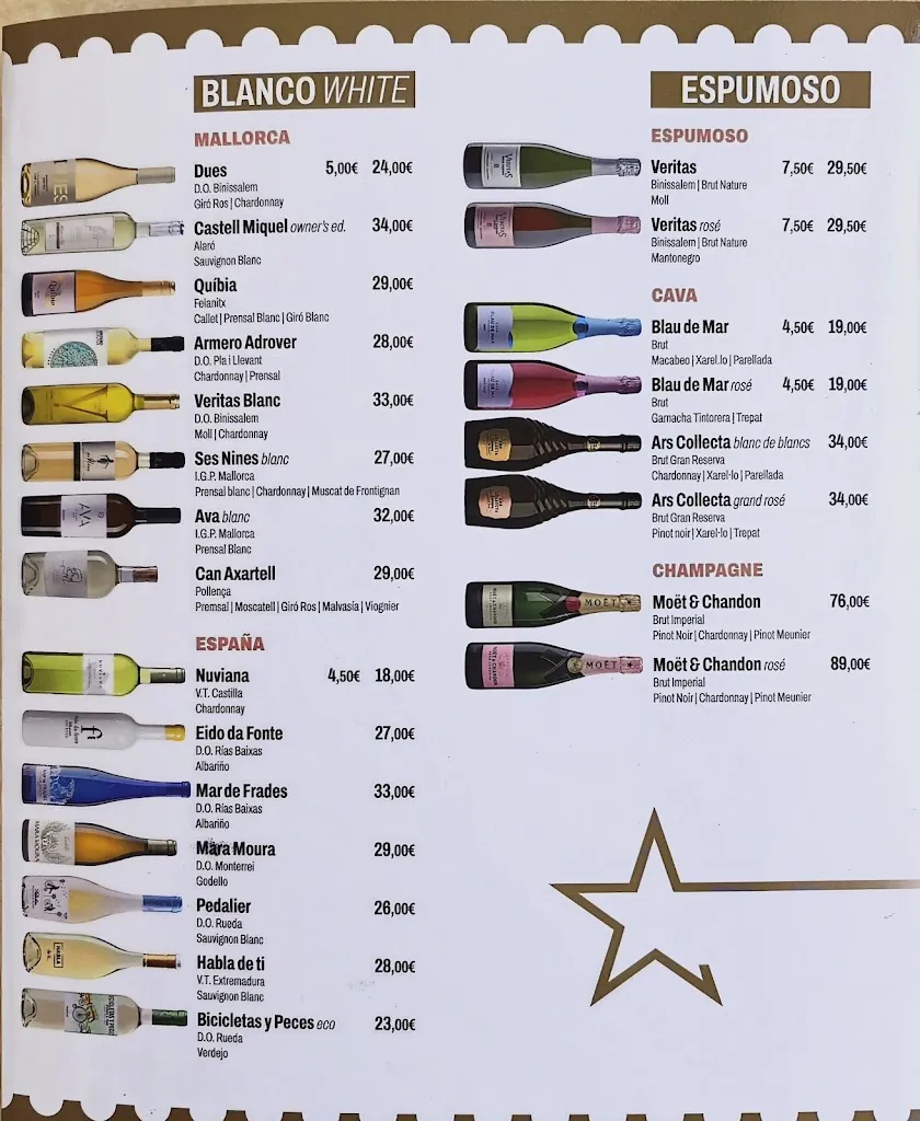 Menu_Hollywood Bar & Dinner_Cala d'Or_image_2